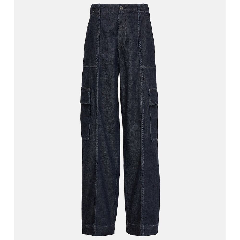 New AG Adriano Goldschmied x EmRata Amia High Rise Wide Leg Cargo Jeans 32 (14) - Picture 1 of 7